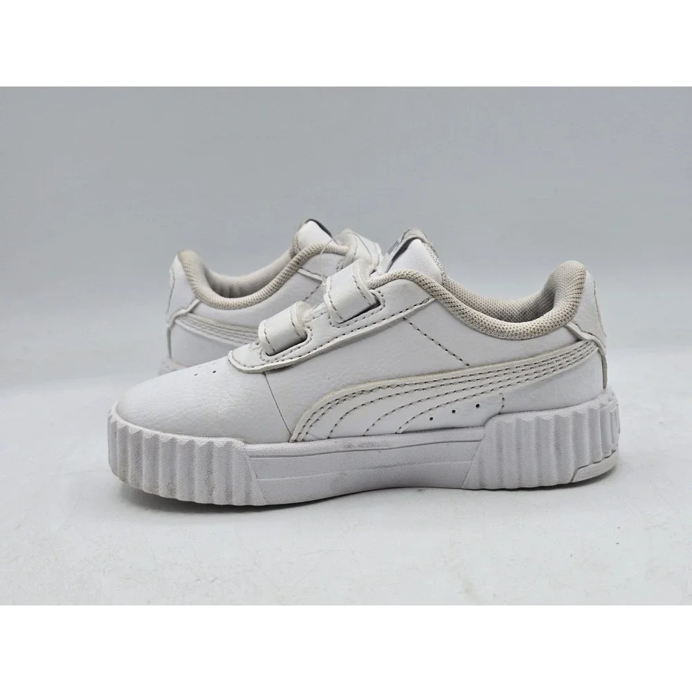 Puma Unisex-Child Carina Hook and Loop Shoe - Color White - Size 7